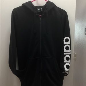 Adidas Women's Essentials Full Zip Fleece Hoodie L